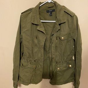 Forever 21 Olive green utility jacket